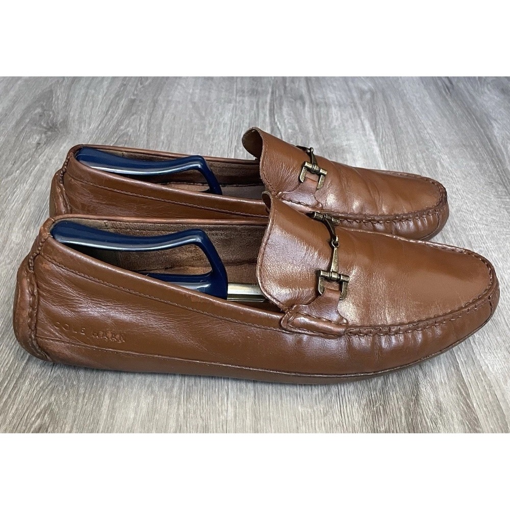 Cole Haan Men's Wyatt Bit Driver Brown Leather Loafers Size 11M